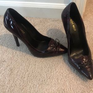 Patent leather pumps
